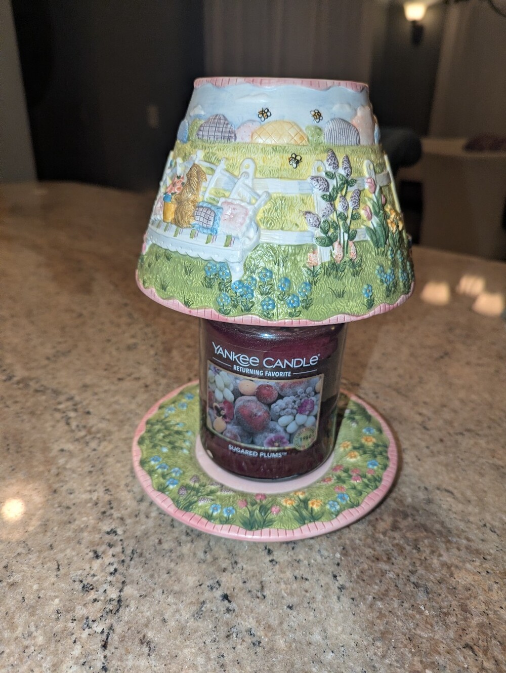 Yankee Candle Shade Topper & Base Easter / Spring - Picture 2 of 10